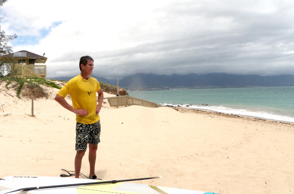 Meet Paddler Peter Davies Stand Up Paddle Fitness Training with Suzie Cooney for Maui Downwinders