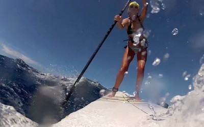 Maui SUP Surf Maliko Downwinder with Suzie Cooney and Dual GoPro Cameras