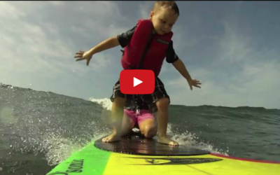 Catching His First Wave on Maui