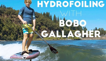 Video Bobo Gallagher SUP Surf Hydrofoiling the Willamette River Oregon